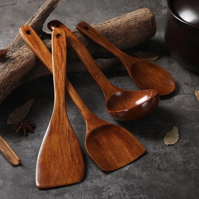 Household Spatula, Wooden Spatula, Non-stick Pan Spatula, Special For Household Use, Long Handle, Wooden Cooking Spatula