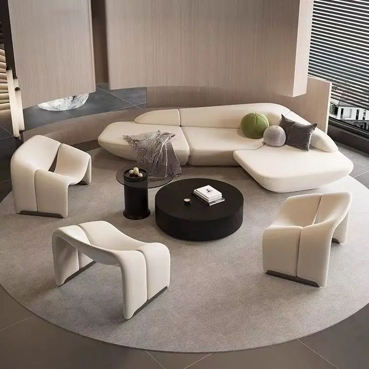 Corner Sofa Light Luxury Sales Office Hotel Lobby Beauty Salon Office Business Rest Area Reception Negotiation