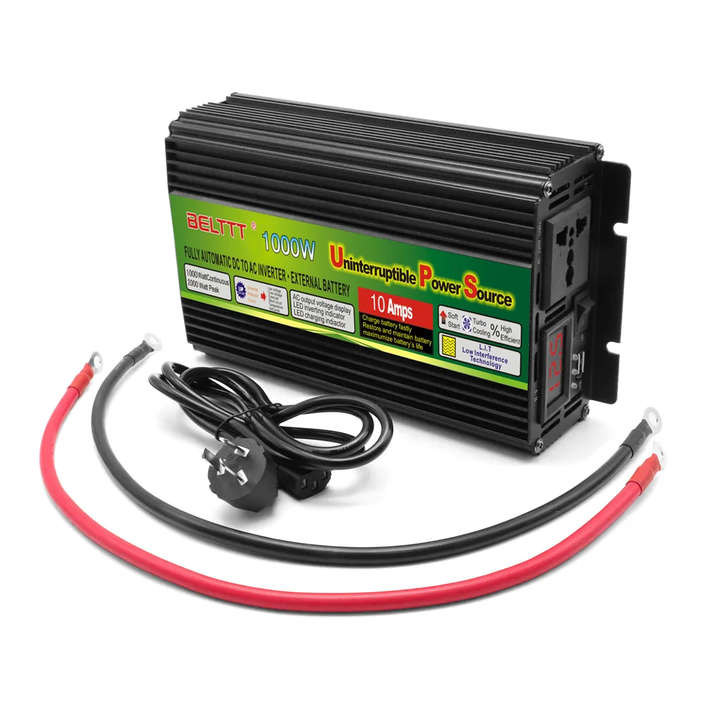 UPS Power Inverter 350W 500W 1000W DC 12V AC 220V 230V Inverter 50HZ/60HZ Charger Converter Three-Phase Charging Car Inverter