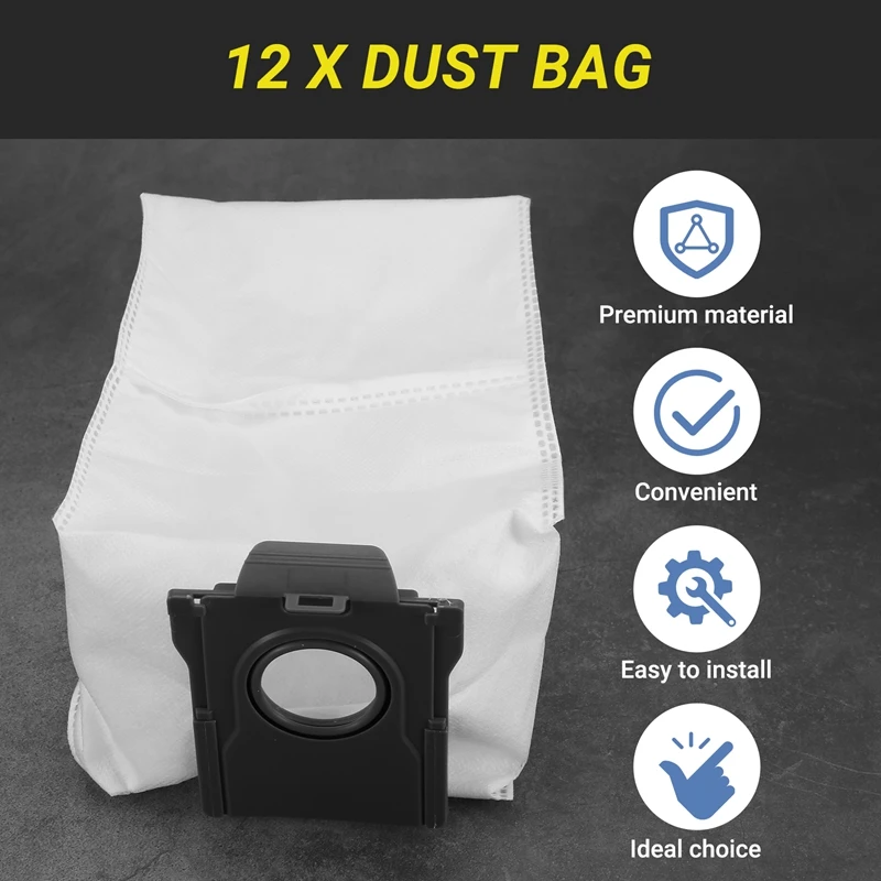 【Must-Haves】 Adequado para acessórios de vassoura Dreame X40 Ultra X40 Ultra Saco de pó