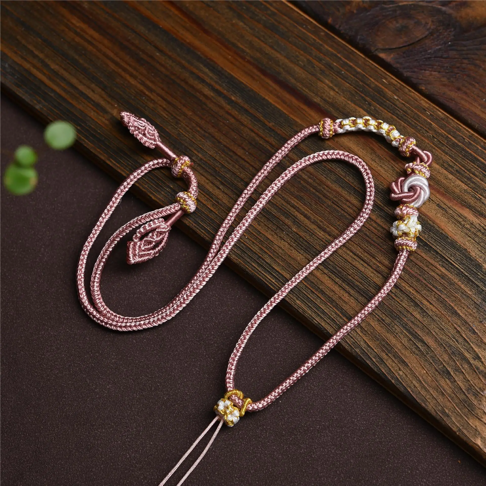 

Handmade DIY Pendant Hanging For Men And Women High End Cultural Toys Tibetan Ethnic Style Woven Rope Adjustable Lucky Jewelry
