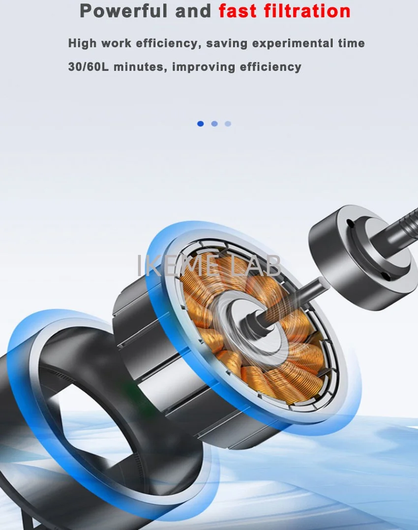 IKEME 30L/min Lab Use Oilless Diaphragm Pump 220V Laboratory Pressure Vacuum Pump Instrument LH-85