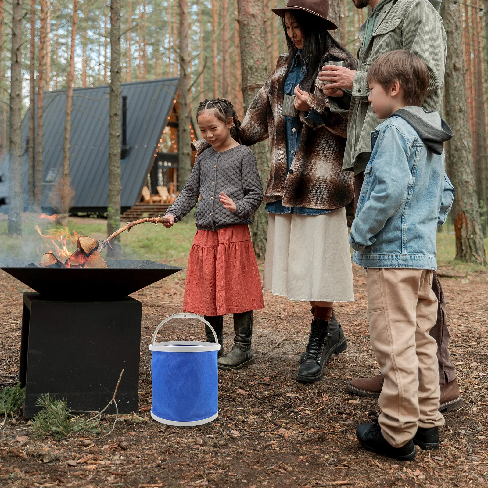 

Portable Foldable Water Bucket Outdoor Camping Water Container Fishing Storage Bucket Car Wash Large Capacity Space Saving