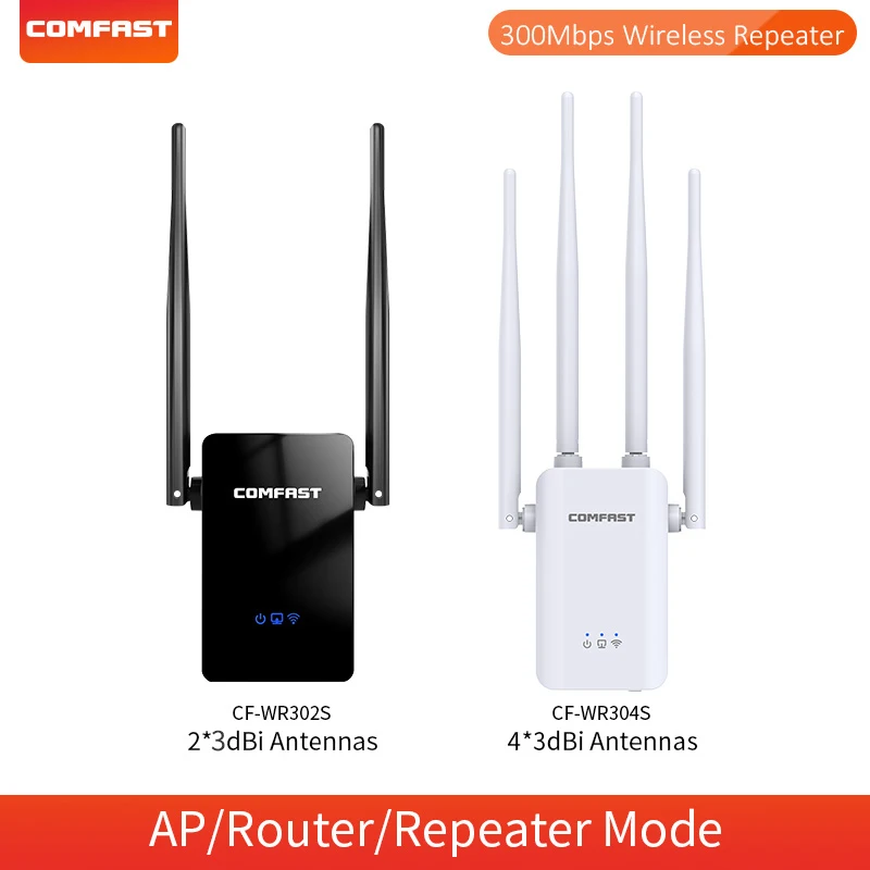 300Mbps Wifi Repeater Wi-fi 2.4Ghz Repiter Extender Home Wi Fi Router Antenna Signal 11N Wireless WIFI Booster Range Amplifier