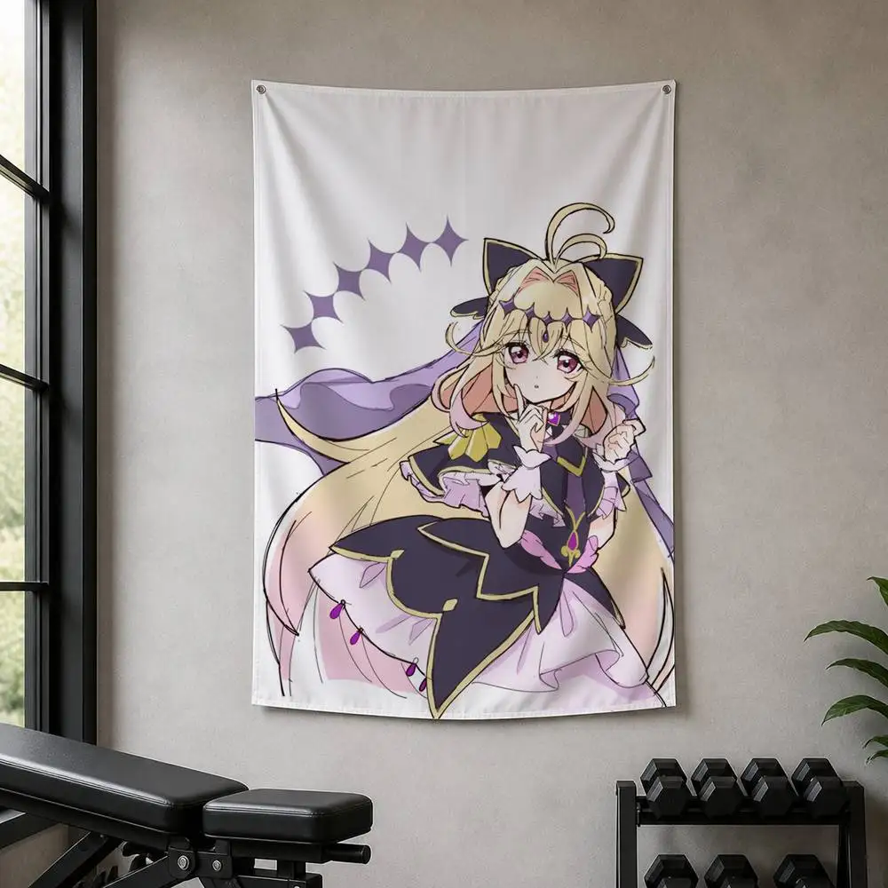 Moria Luruka Star Detective Precure Laser Decorative Art Flag Banner for Picnic Camping Party and Home Decor