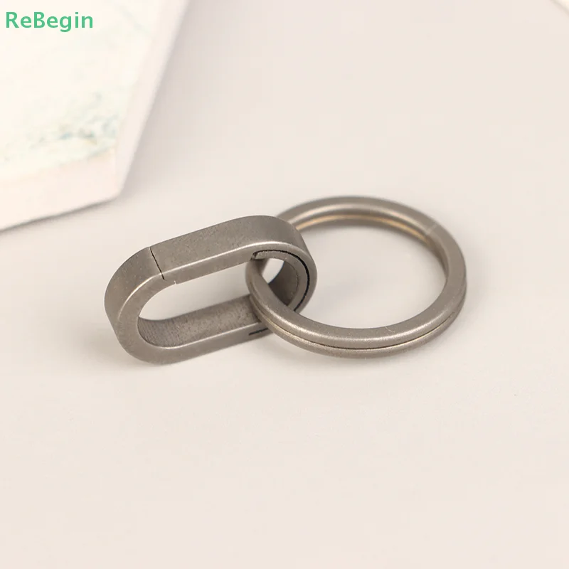 Titanium Alloy Mini Key Ring Connection Buckle Universal Joint Auxiliary Ring Connection Bayonet Ring Personality Creativity