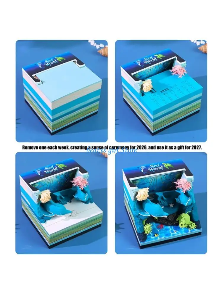 

C7AB 251 Page Handcrafted Item 2026 Calendar Pad Including Battery Power Source