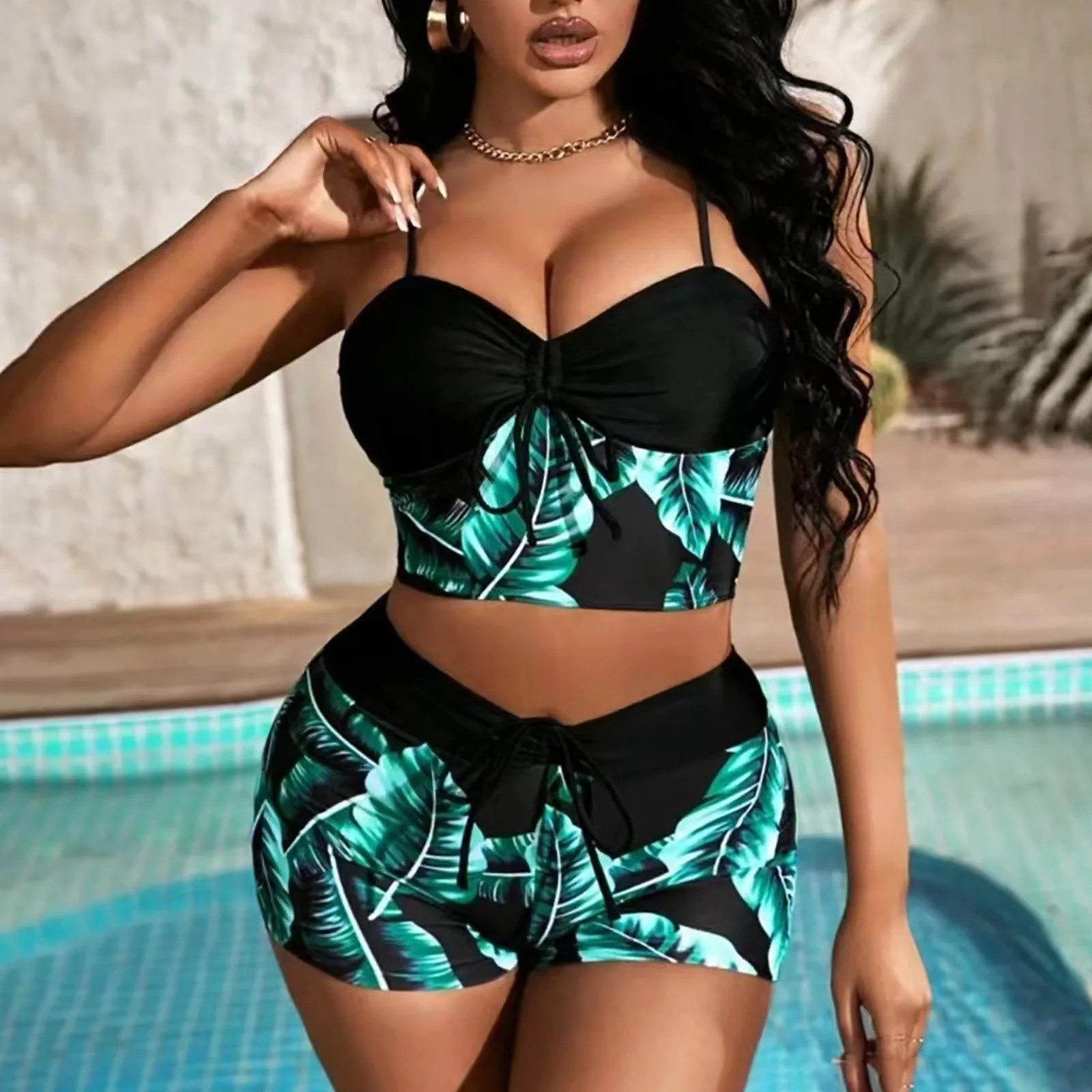 Womens Bathing Suits High Waisted Bikini Sets Two Piece High Cut Sexy Swimsuit Summer Holiday Bikinis Beach Swimming Set 수영복