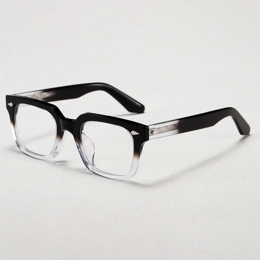 

New handmade plate glasses frame pure titanium business men TVR myopia reading women can be equipped with prescription glasses