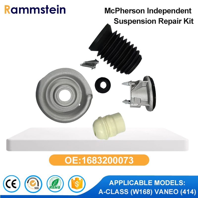 

Ремкомплект независимой подвески McPherson (OE: 1683200073) подходит для моделей Mercedes-Benz A-Class (W168) и VANEO (414)