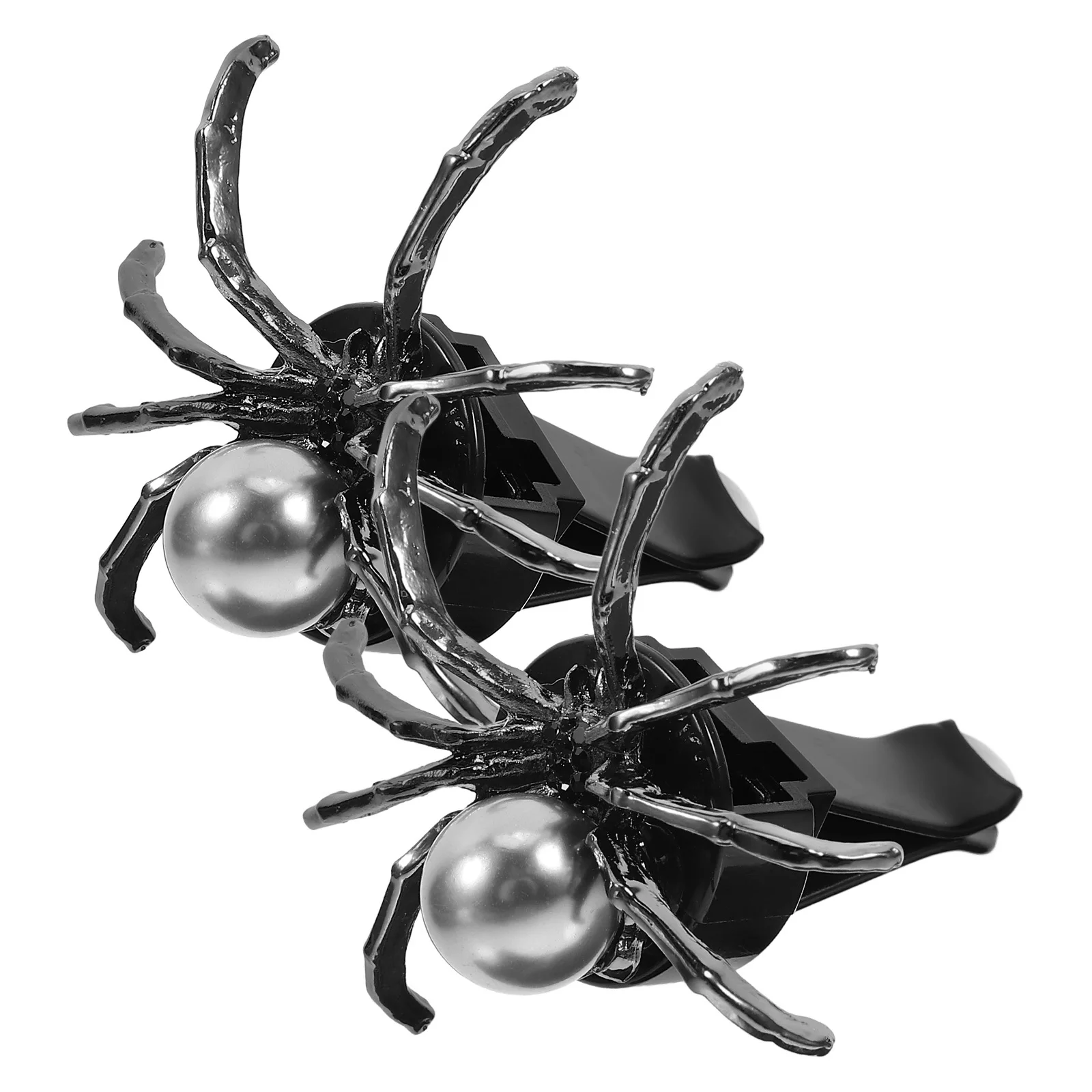 

2Pcs Rhinestone Spider Car Air Vent Clips Glitter Black Gothic Outlet Diffuser Charm Creative Car Interior Decor