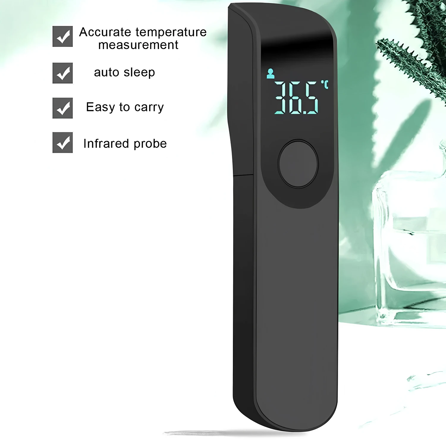 Household Medical Digital Ear Thermometer Baby Adult Fever Thermometer, Finger Pulse Oximeter Portable Health Monitoring Device