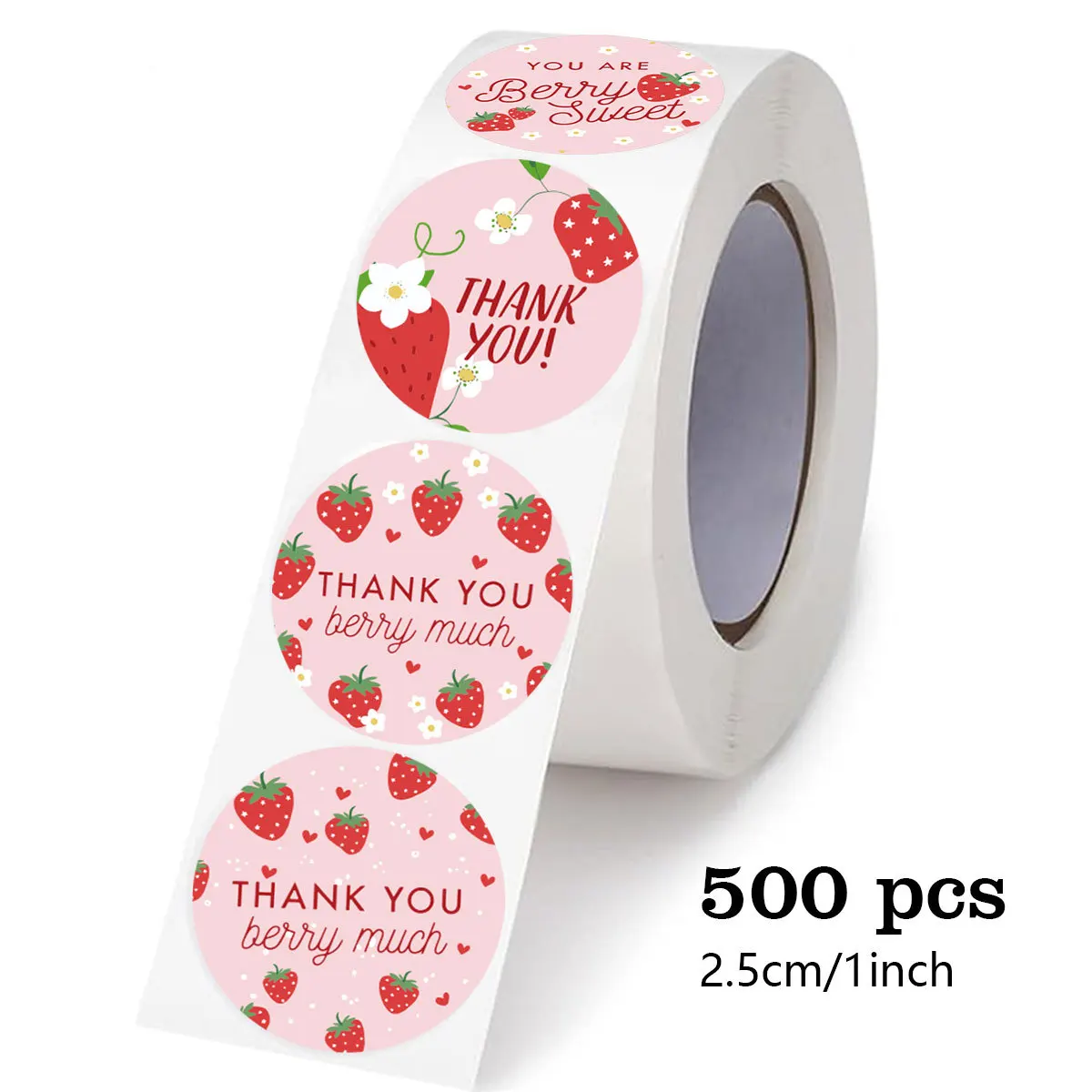 100-500pcs Strawberry Shaped Sticker Fruit Lemon Gift Box Decoration Sticker Label Stationery scrapbook Sticker 2.5cm/1inch
