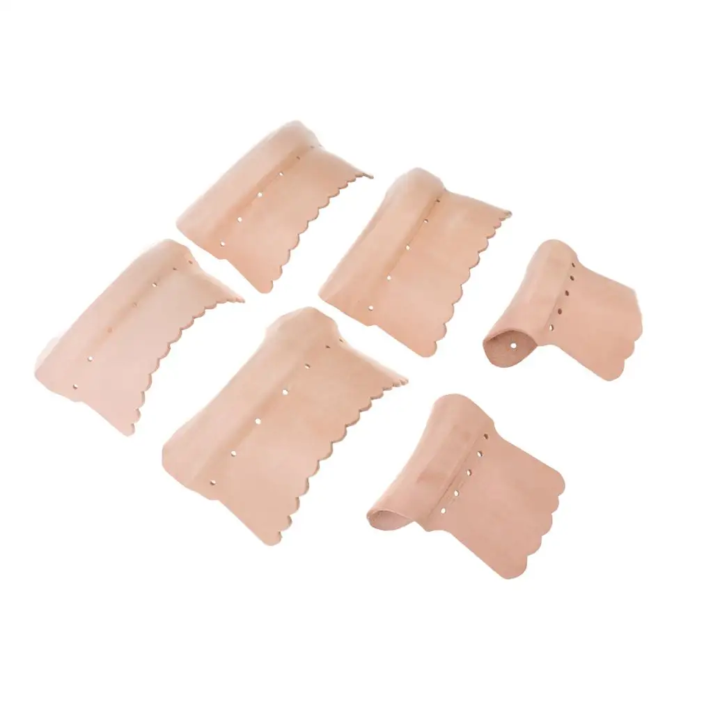 

MagiDeal Professional 6Pcs Cow Leather Snooker or Pool Billiards Table Pocket Leather Small / Large Pool Table Accessory Hot