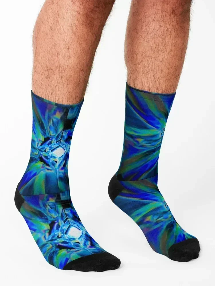 The slit-scan diamond tunnel Socks Crossfit New year's anime designer Luxury Woman Socks Men's