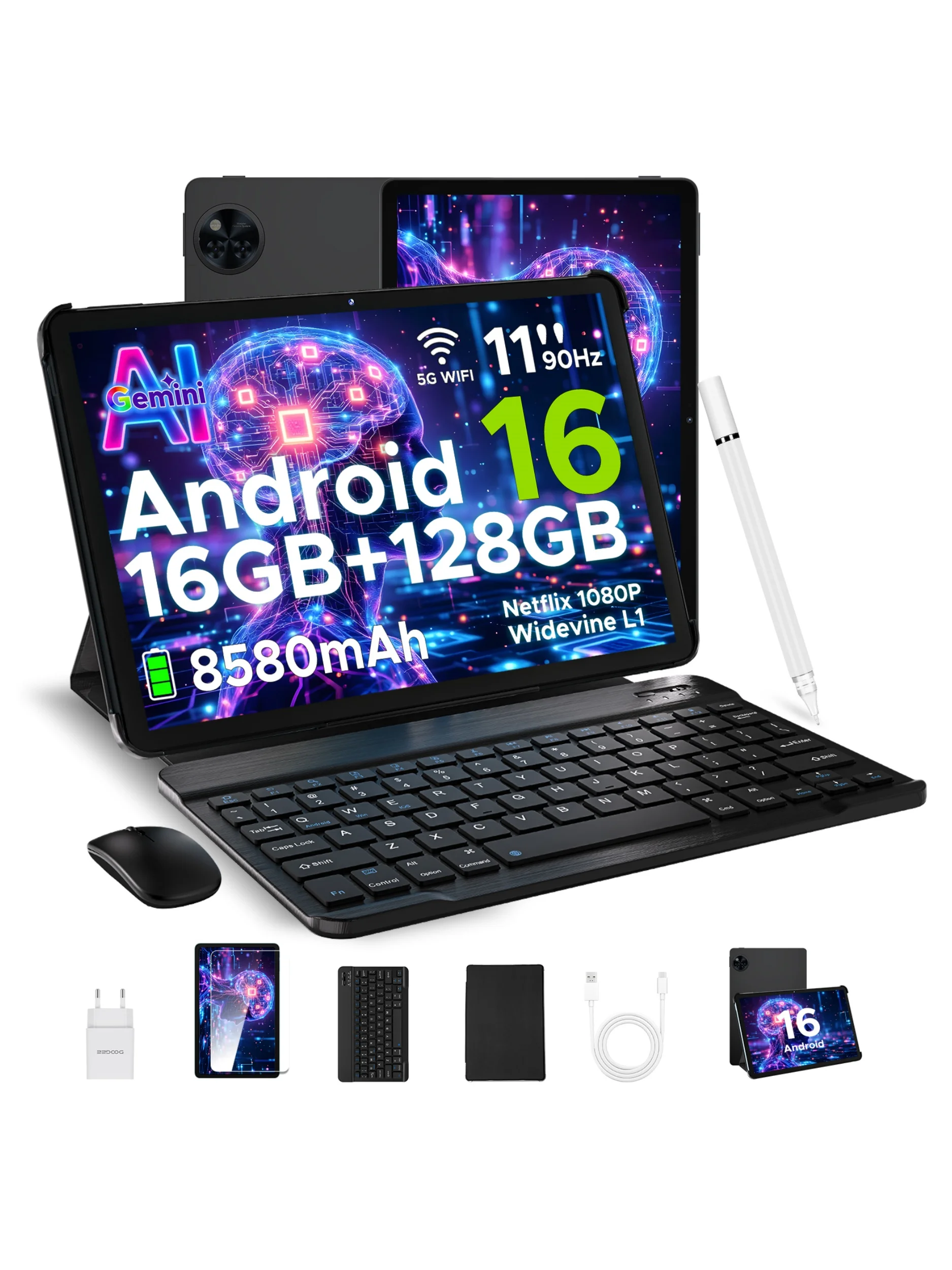 DOOGEE U11 Pro Tablet 30GB 256GB 11 inch HD 90Hz scherm 8580mAh batterij Unisoc T7200 octa-core 13MP+5MP Widevine L1 Android 16 - afbeelding 2
