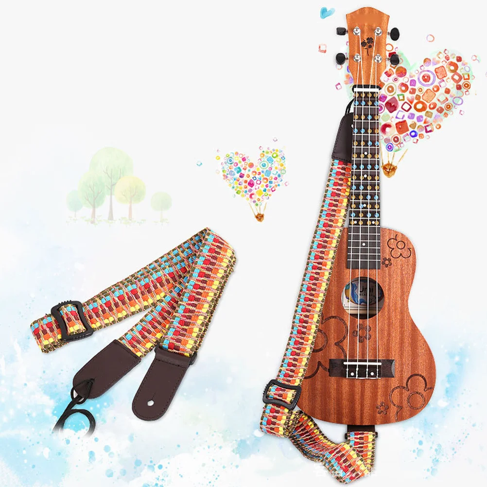 

Shoulder Strap Colorful Ukulele Cross-Body Diagonal Span Accessories Creative Straps