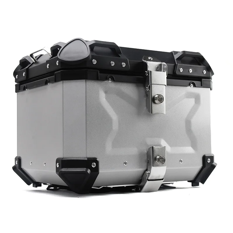 

Applicable to Applicable to45LRound Corner Aluminum Alloy Tail Box Electric Motorcycle Trunk Quick Release Electric Vehicle Stor