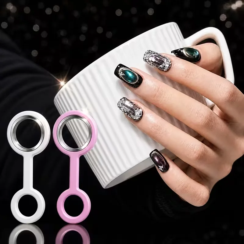 Cat Eye Ring with Handle, Nail Art Ring for Cat Eye Nail Gel, Nail Tech Haves, Nail Ring, Circle for Nails, Nails Stuff