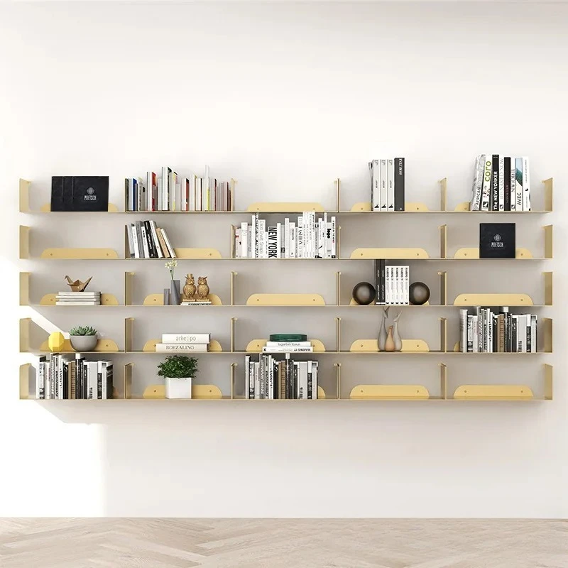 

Nordic wrought iron wall shelf bookshelf wall shelf simple creative bedroom living room baffle decorative shelf metal