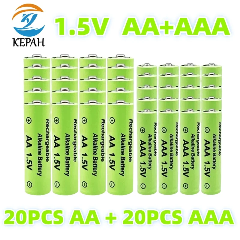 1.5V AA + AAA NI MH Rechargeable AA Battery AAA Alkaline 3800-3000mah For Torch Toys Clock MP3 Player Replace Ni-Mh Battery