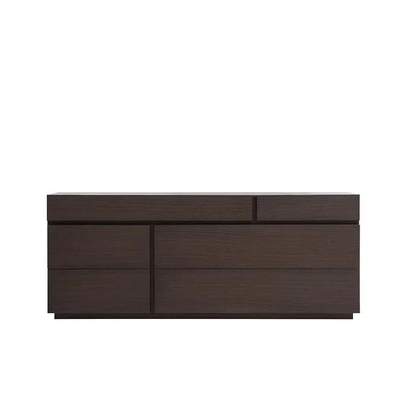 Italian light luxury smoky color simple modern bedroom chest TV storage cabinet