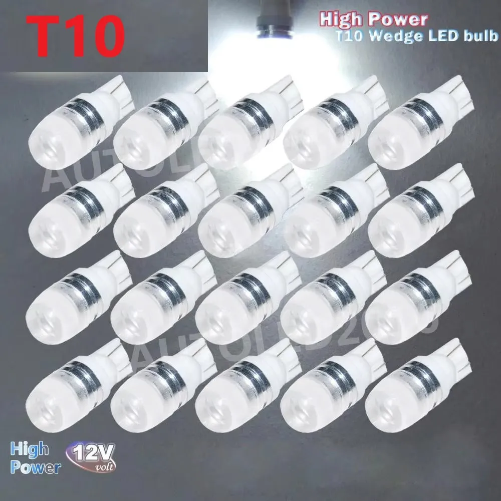 20 peças t10 5630 2smd cunha 5w 80lm194 168 2825 158 192 largura luz indicadora lâmpada led acessórios para carro t10 lâmpada led para carro