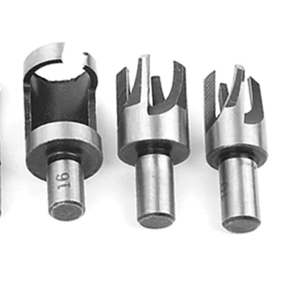 

8 шт., набор фрез для деревянных пробок из высокоуглеродистой стали, прямые и конические 5/8 дюйма, 1/2 дюйма, 3/8 дюйма, 1/4 дюйма, метрические сверла для фаски