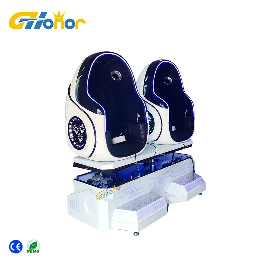 Factory supply  Amusement Park Rides Virtual Reality Simulator 9d Egg Vr Cinema 2 seats Vr Game Machine