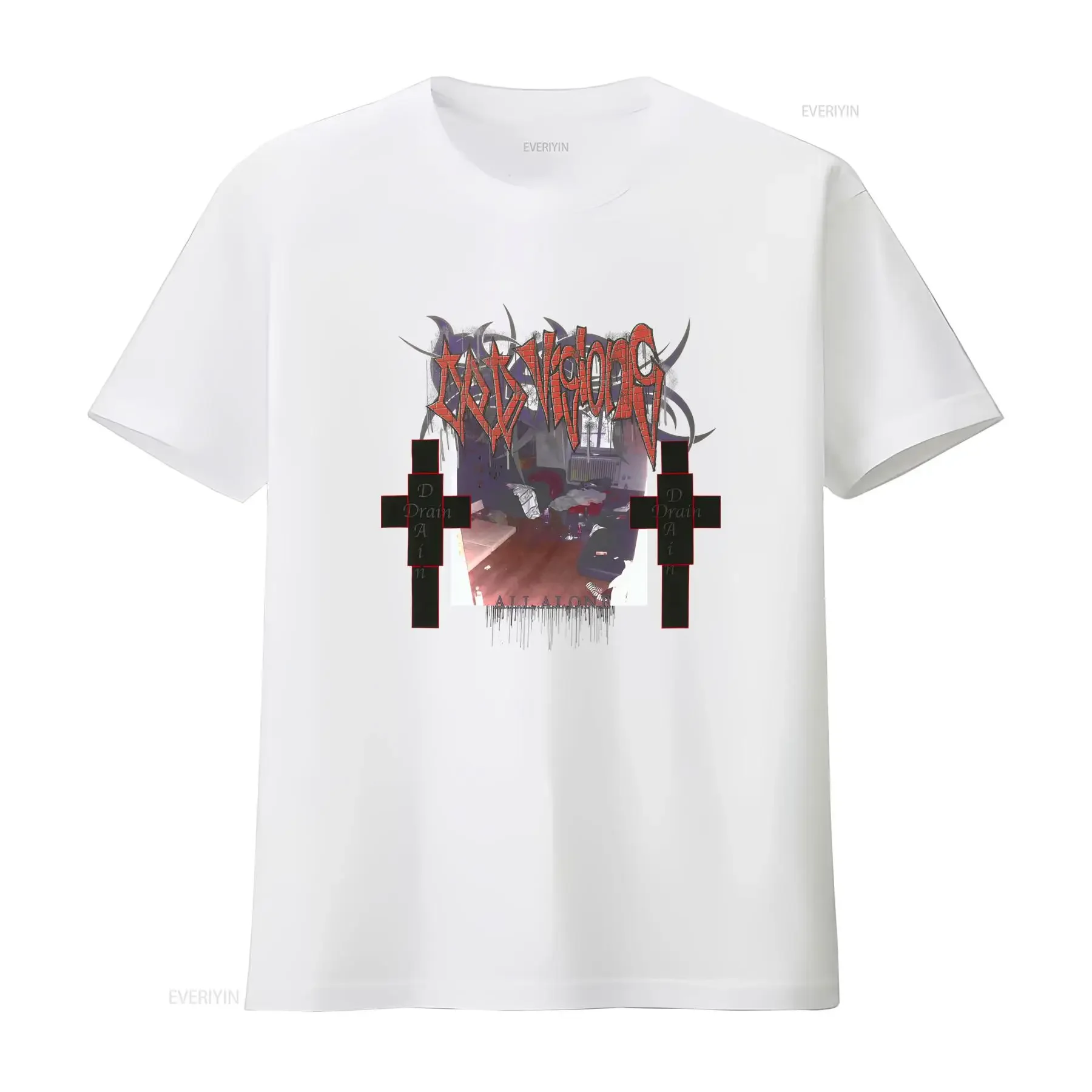 Bladee Cold Visions 32 Album Merch Drain Gang T Shirt for Men and Women All Sizes Available vintage Washed graphic fashion