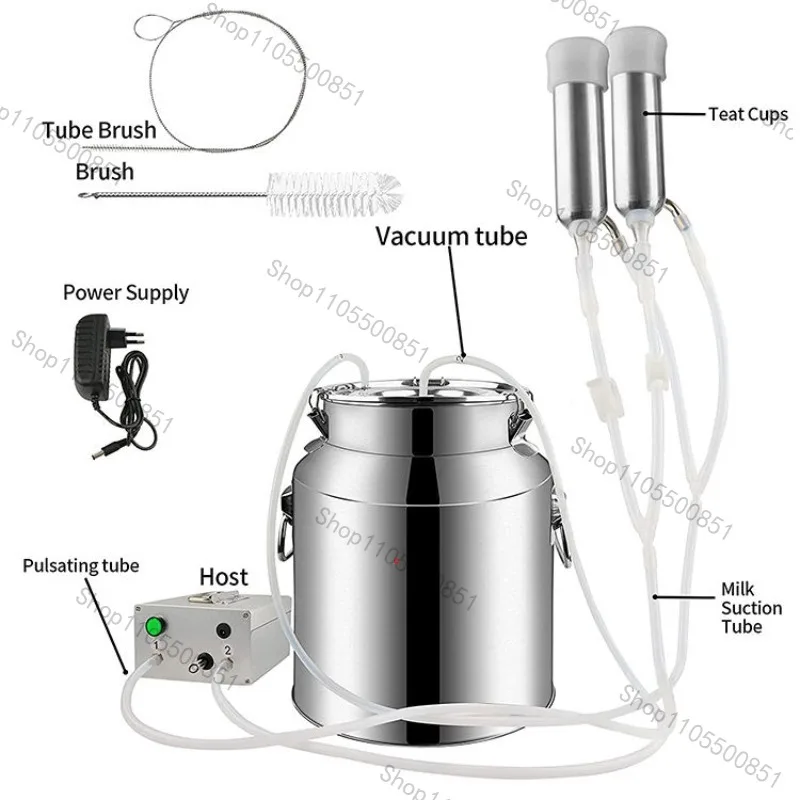 Stainless Steel Dual Head Milker Bucket, High Quality Milking Machine for Cows & Sheep