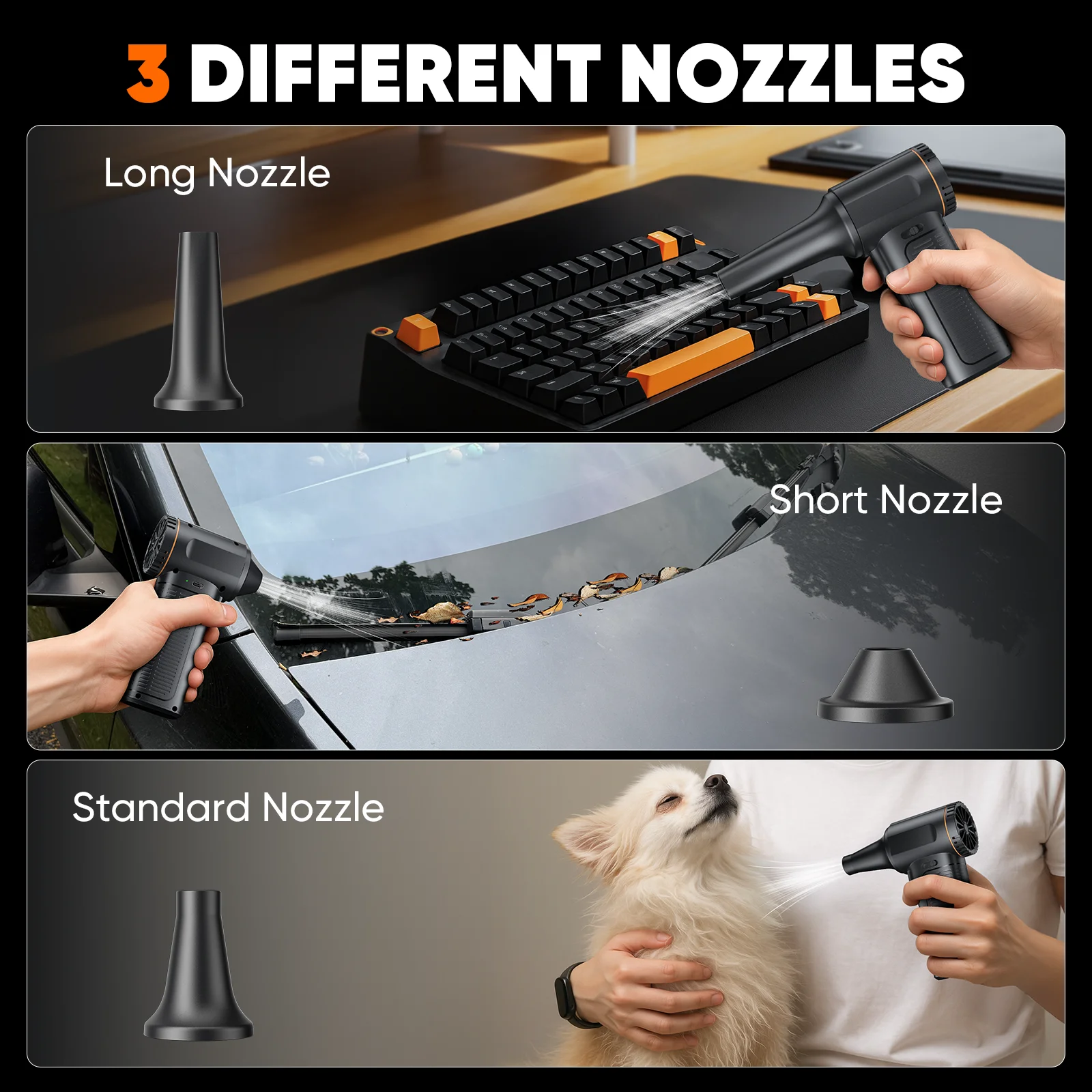 F11 توربو منفاخ نفاث 130000 دورة في الدقيقة عالية الطاقة منفاخ الهواء فرش السيارات توربو مروحة سرعة الرياح 65 متر/الثانية 8000 مللي أمبير منفاخ الهواء العنيف #5