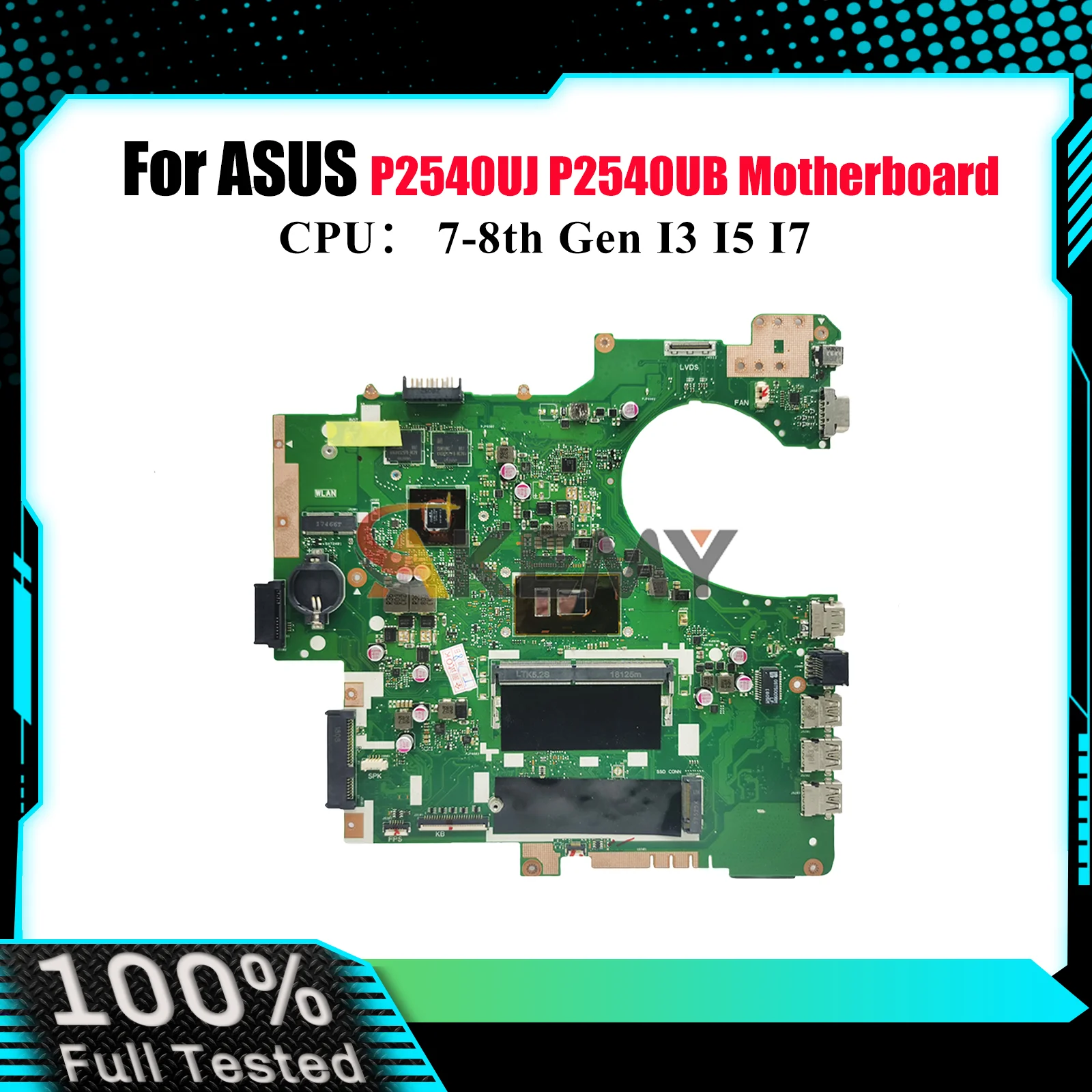 

P2540UB Материнская плата для ноутбука ASUS ProArt P2540UJ P2540UB P2540U Материнская плата для ноутбука с процессором I3 I5 I7 100% тестирование ОК быстрая доставка