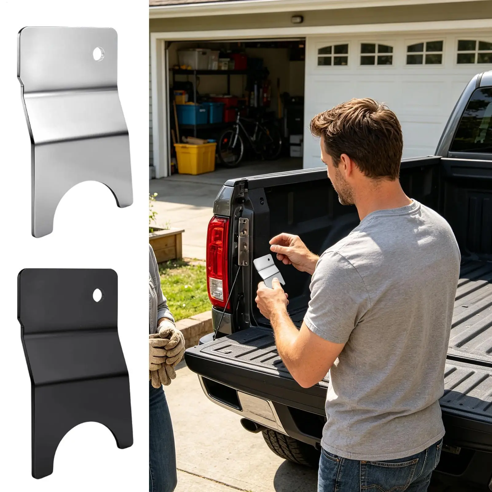 Tailgate Lock Heavy-Duty Secure Anti-Theft No-Drill Rust-Resistant Protector Tailgate Latch For Door Gate Load Dump Security