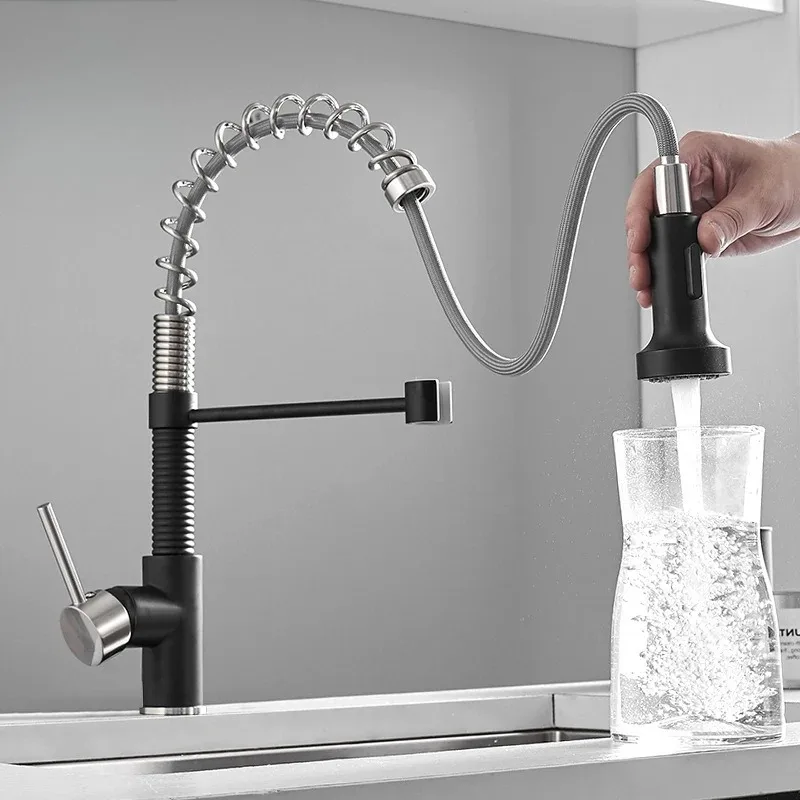 

Выдвижной смеситель для кухни, бытовая раковина, раковина для мытья овощей, раковина, вращающийся выдвижной смеситель