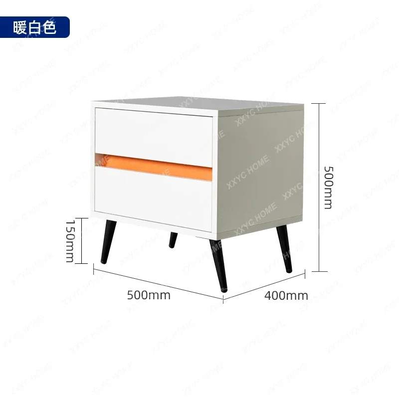 Simple modern bedside table Light luxury storage Nordic minimalist storage locker