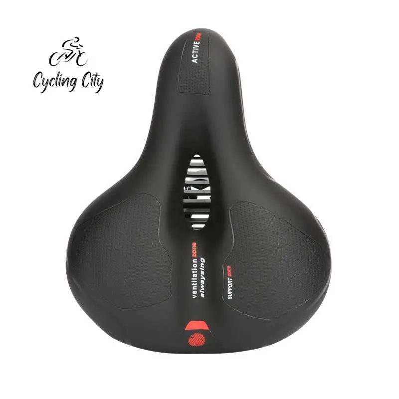 

Cycling City Bicycle Shock Absorbing Seat Waterproof and Breathable Saddle Safety Reflective Bicycle Seat Cycling Equipment Part