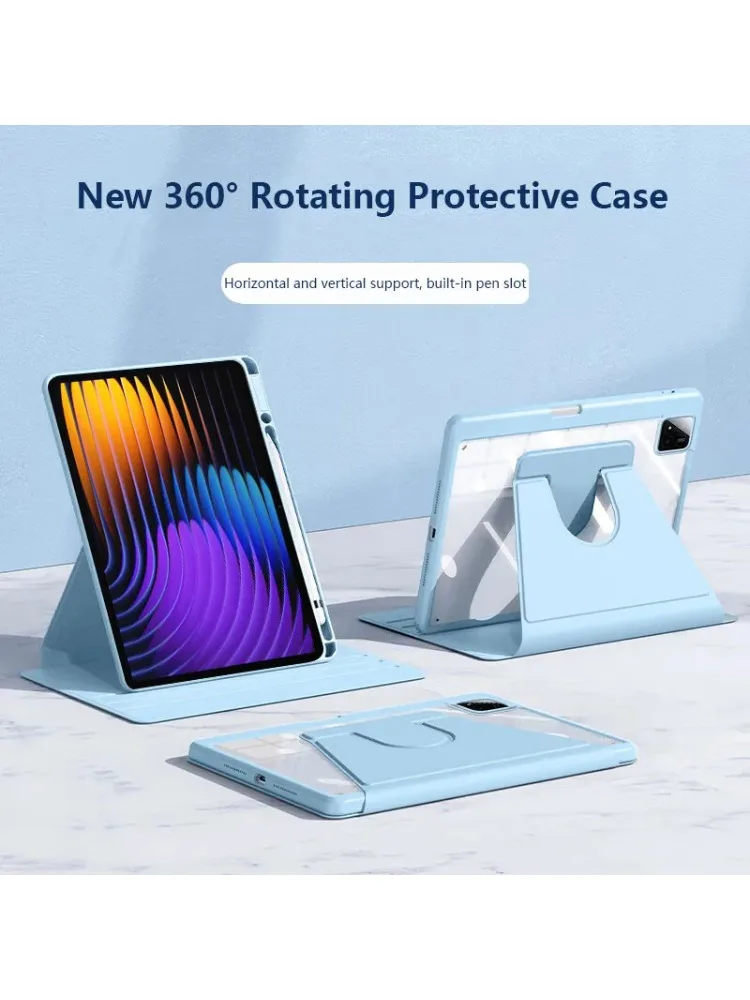 360 °   Drehbare Hülle für Xiaomi Poco Pad M1 12,1 Zoll 2025, Poco Pad X1 11,2 Zoll, Redmi Pad 2 Pro 12,1 Zoll Acryl-Hartschale