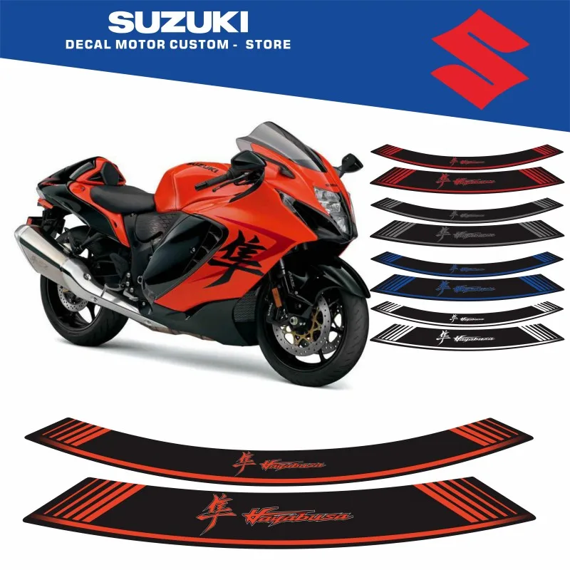 

Наклейка на внешний обод с толстыми краями, полосатые наклейки на колеса для всех SUZUKI hayabusa GSXR1340 GSXR 1300 2021-2024