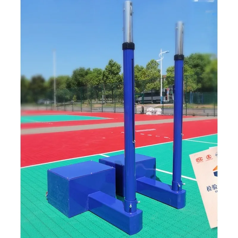 Three-purpose volleyball column Multifunctional mobile air volleyball rack Counterweight stable beach tennis net rack