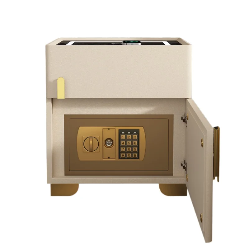 Light luxury smart bedside table safe integrated wireless charging multi-functional small household bedroom bedside table