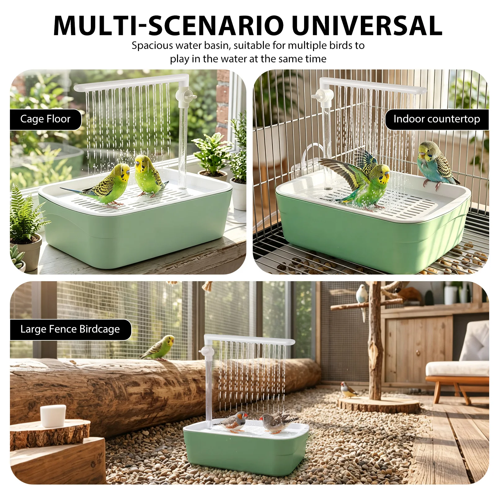 Parrot Automatische Duschwanne für Vögel, Käfig-Badewanne, Brunnen, USB-elektrischer Zirkulationshahn, Spielzeug, Reinigungszubehör für Vögel – Detail 7