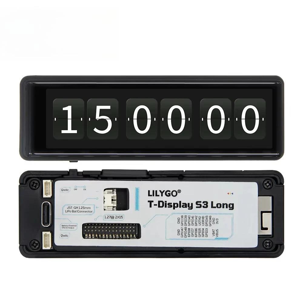 

LILYGO T-Display-S3 Development Board 3.4-Inch Long Touch Display with ESP32-S3 TFT LCD Wireless WiFi for Bluetooth 16MB Flash