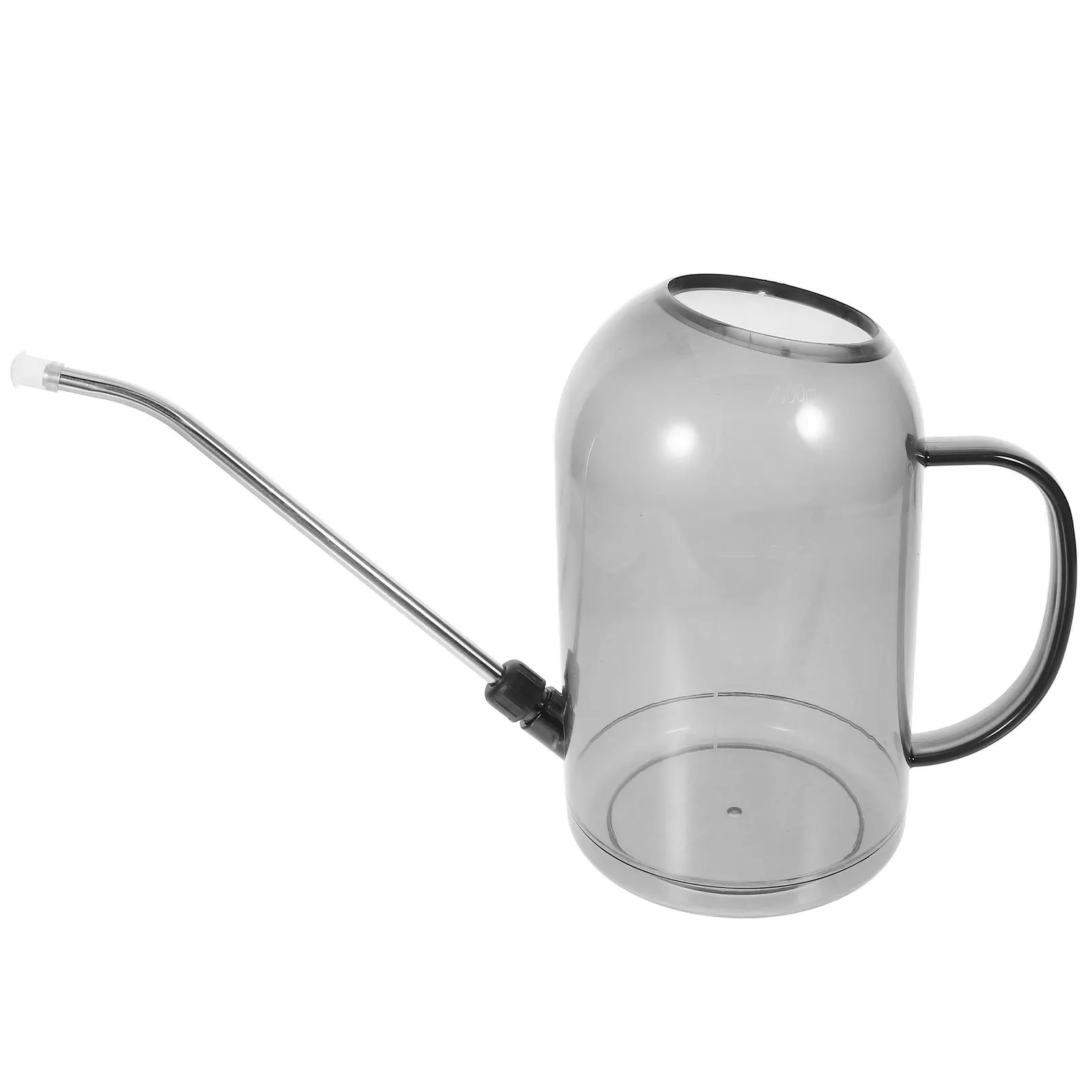 1 set Watering Can Large Capacity Long Spout Retro Design Abs Stainless Steel Indoor Outdoor Garden Planting Handheld Portable