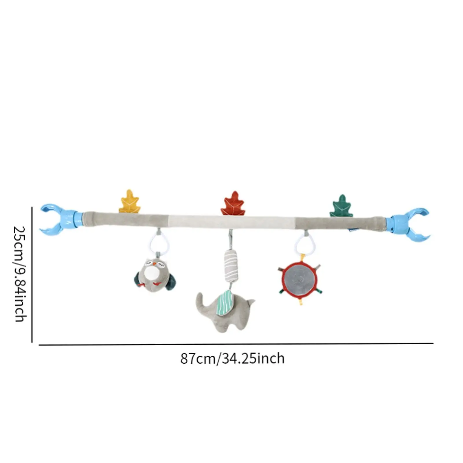 Baby Kinderwagen Bogen Spielzeug Aktivität Spielzeug Sitz Spielzeug für Kinderwagen Babys 0-12 Monate Elefant