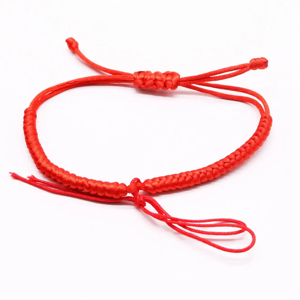 

diy Semi-Finished Products Can be Strung With Beaded Red Rope Bracelets Pull Handle Rope Accessories Hand-Woven Ropes