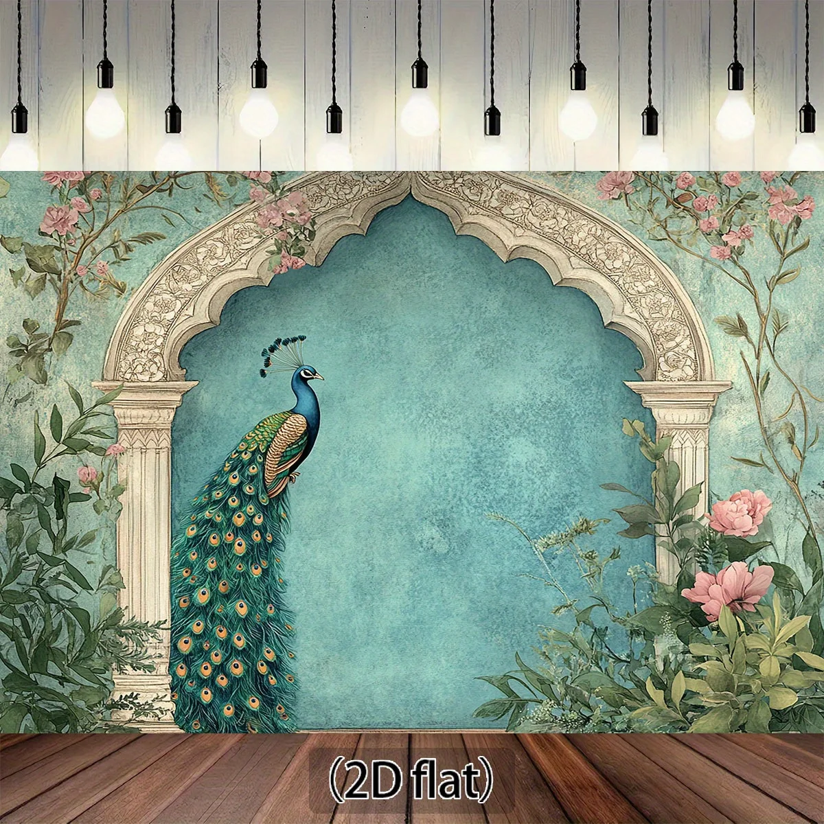 Luxurious Peacock Floral Tapestry Wall Hanging Boho Garden Decor Vintage Aesthetic Nature Artwork Large Living Room Background B