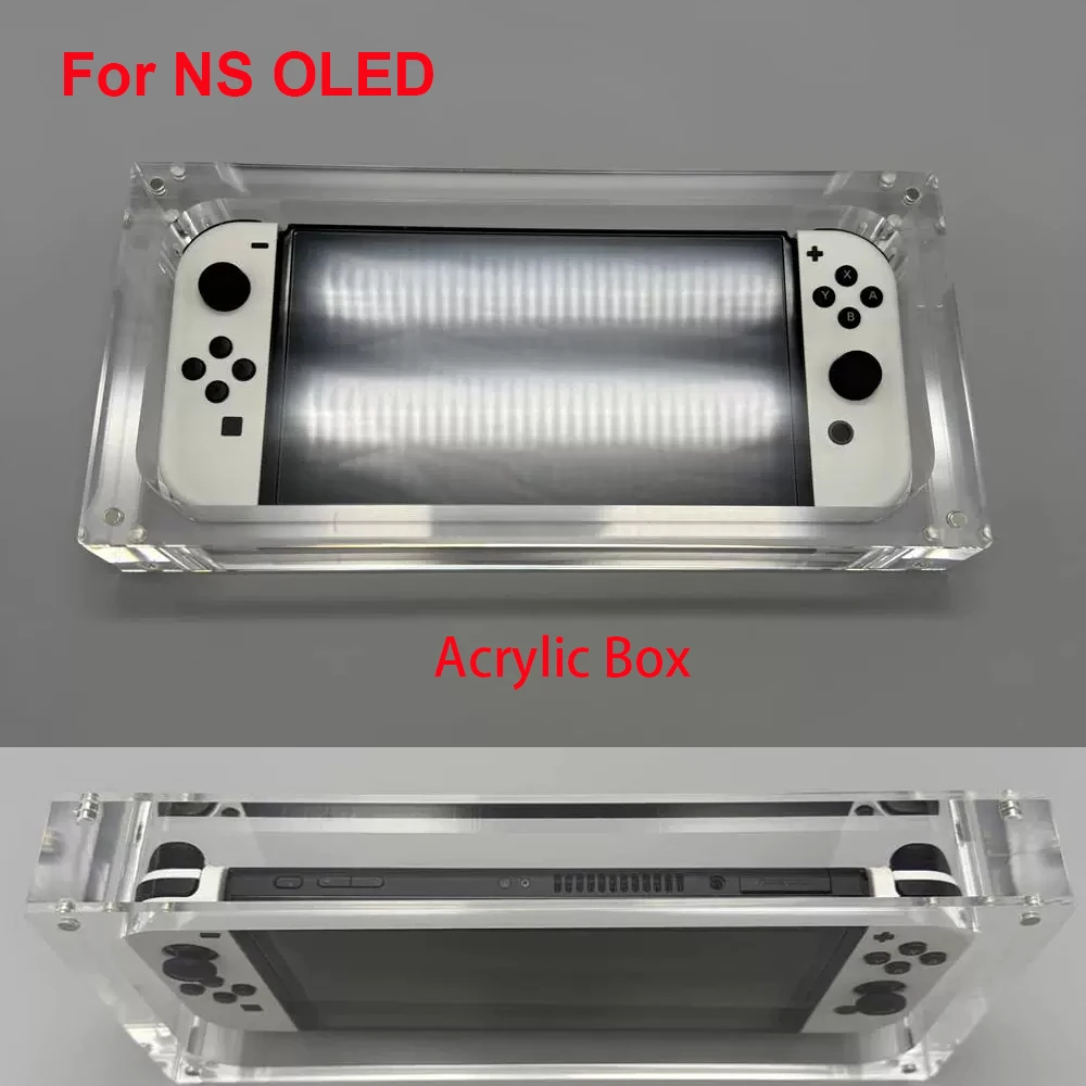 Für Nintendo Schalter OLED Für NS OLED Hohe Transparenz Acryl Magnetische Abdeckung Display Box Fall Shell