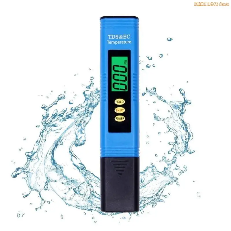 K1AE 3 in 1 Water Quality Digital Tester with Backlit EC Temp Meter Multi-purpose Water Monitor for Aquarium