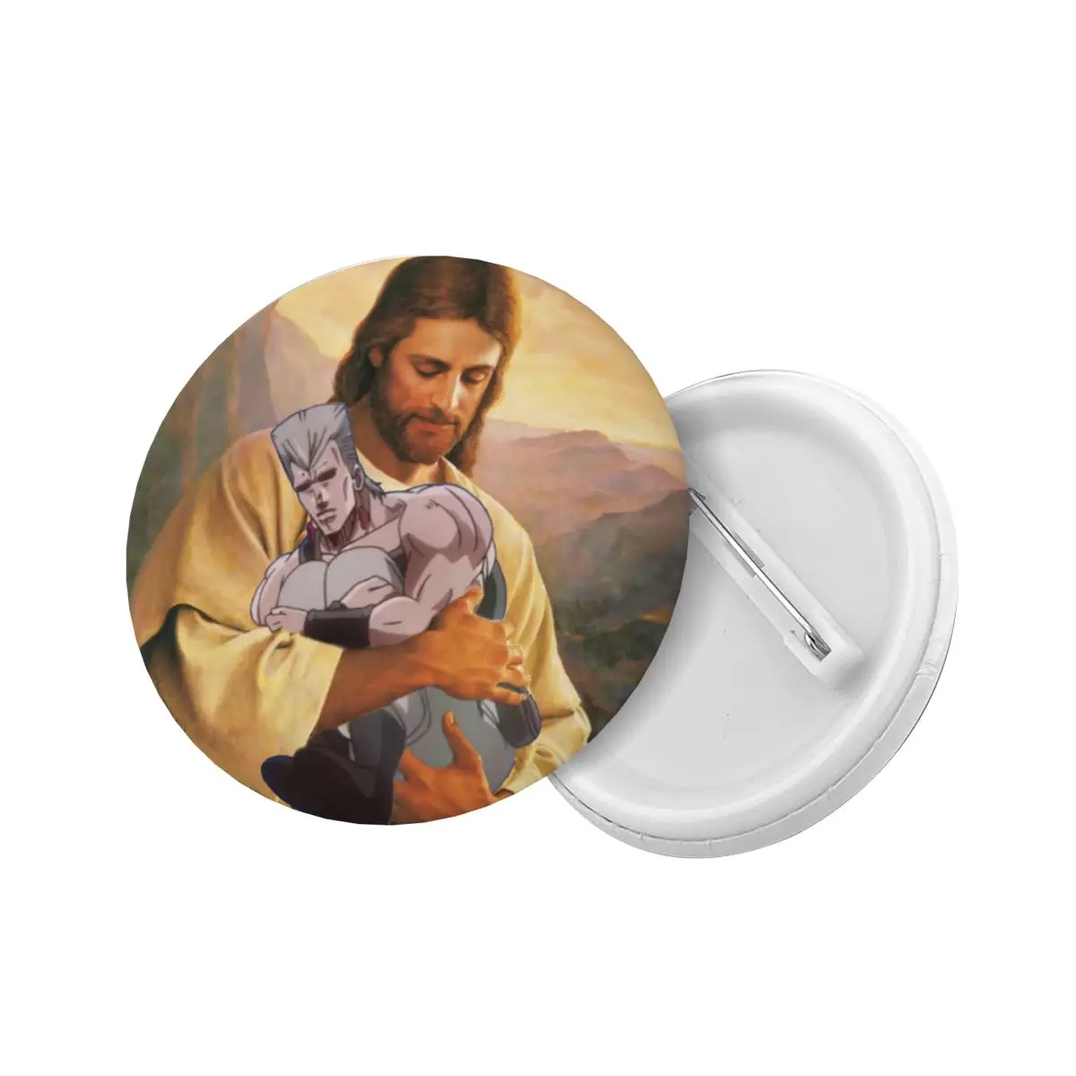 Jojos Soft Button Pin Custom Fashion Jesus Polnareff Bizarre Adventure Pinback Badges Brooches Lovers Gift